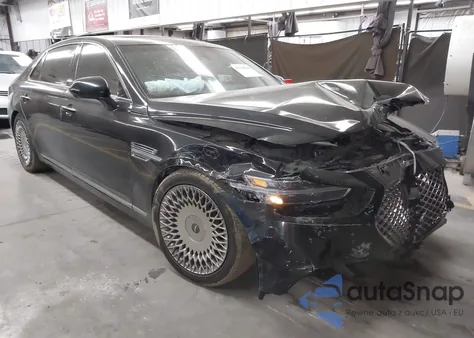 2021 Genesis G90 5.0 Ultimate Rwd z USA, uszkodzony, nr VIN KMTF54PH1MU090273